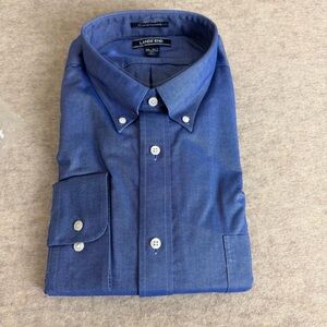 Lands' End Men's Blue Button Down Oxford Dress Shirt - Size 18/36T - NWT